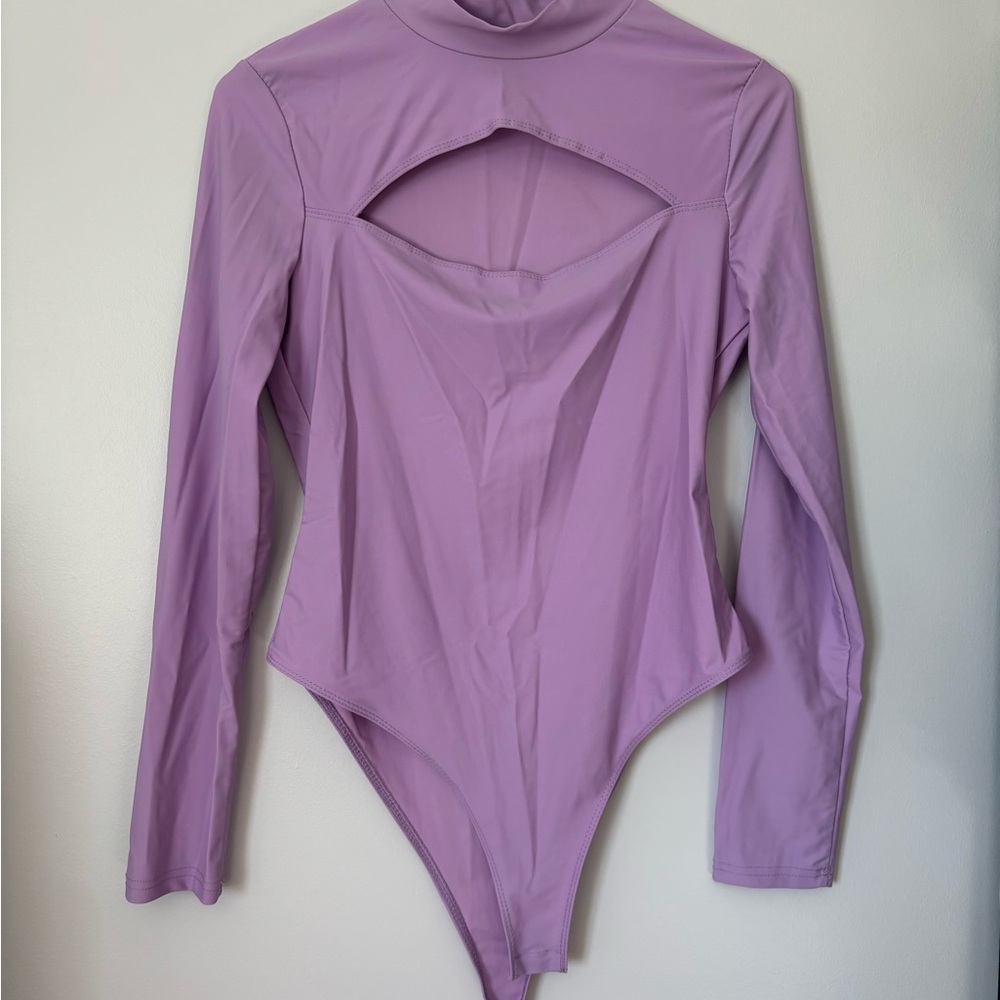 SHEIN Lavender Long Sleeve Bodysuit